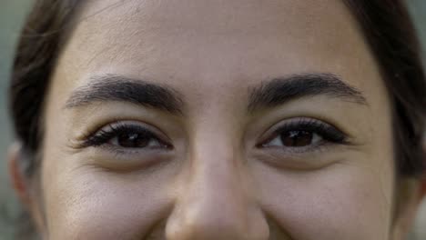 Closeup-shot-of-young-woman-with-brown-eyes.